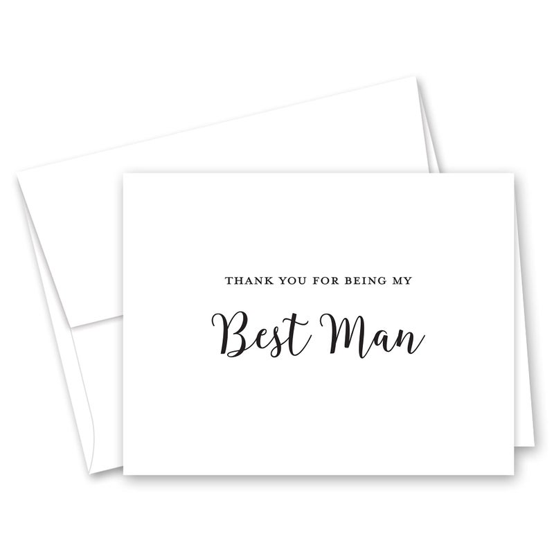 MyExpression.com 12 cnt Wedding Party Thank You Cards (Black) - Image 5